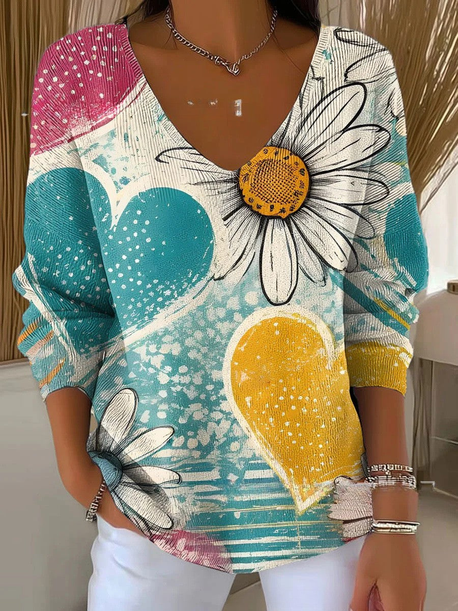 Beatrice™ | Elegant V-Neck Pullover Sweater