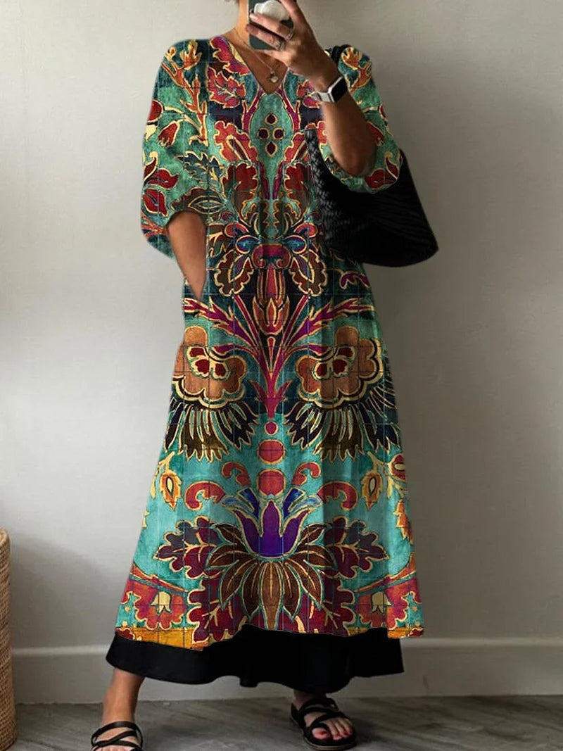 Bella™ | Effortless Floral Print Plus Size Dress