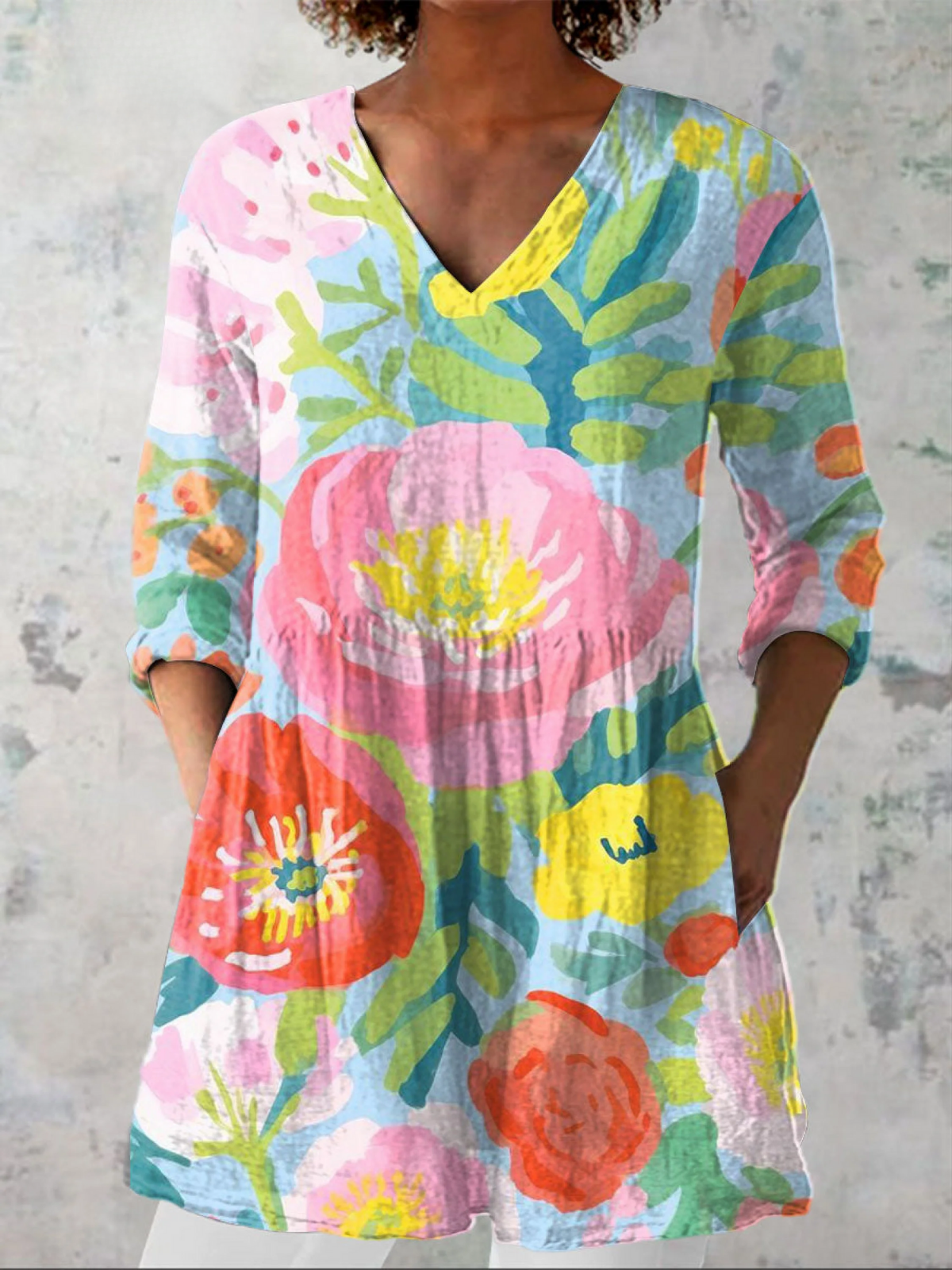 Juliette | Long V-Neck Shirt