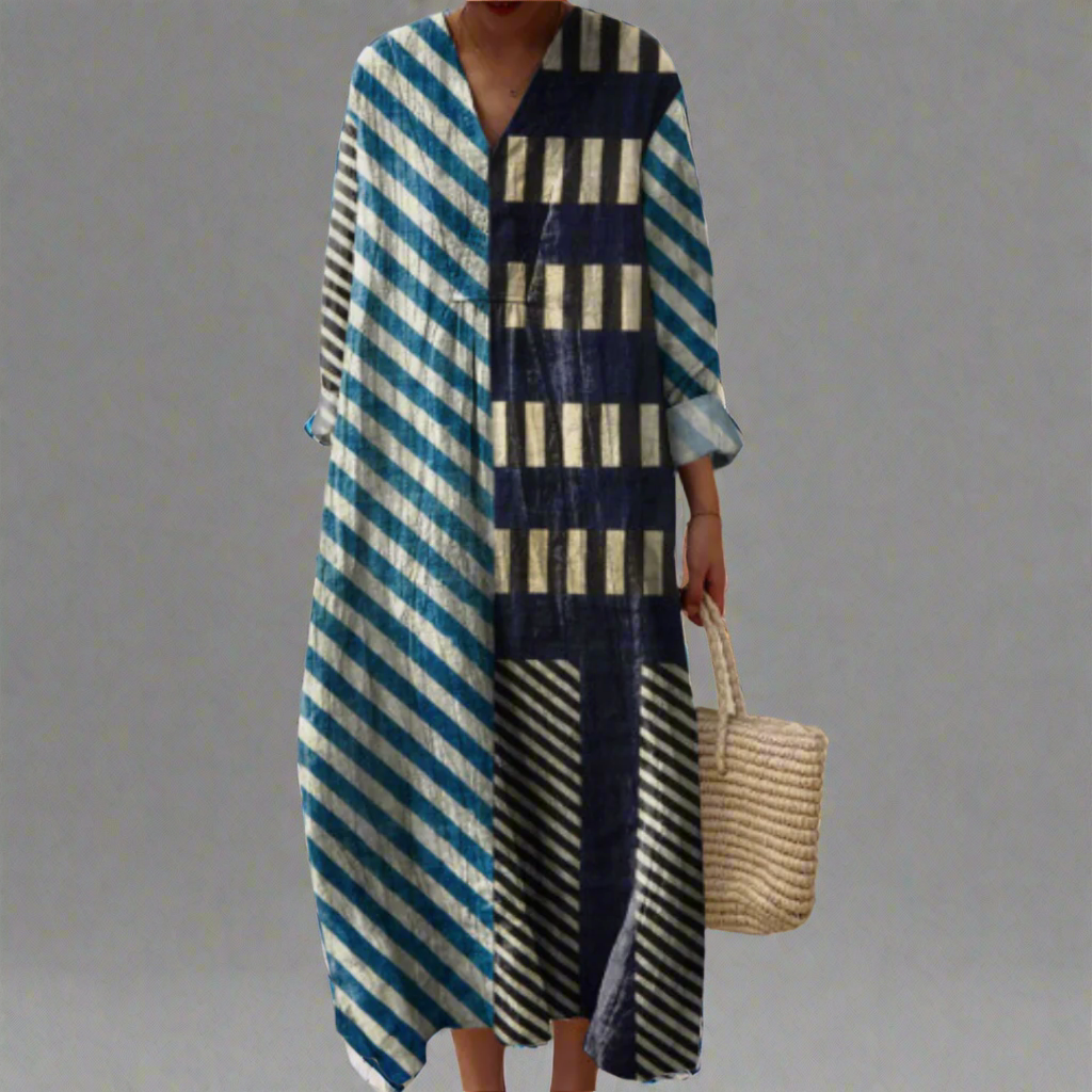 Martha™ | Stylish Long Sleeve Midi Dress with Sleeves