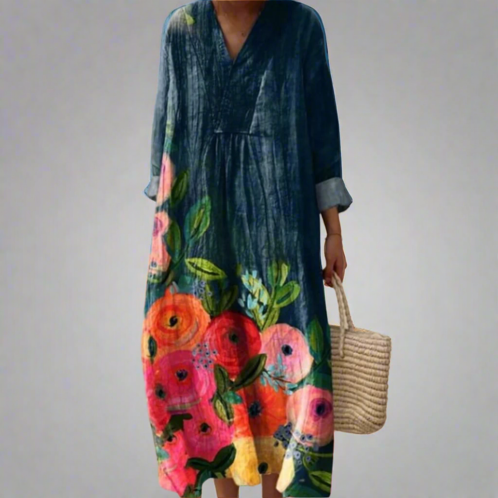 Poppy™ | Vibrant Floral Maxi Dress for Summer Weddings
