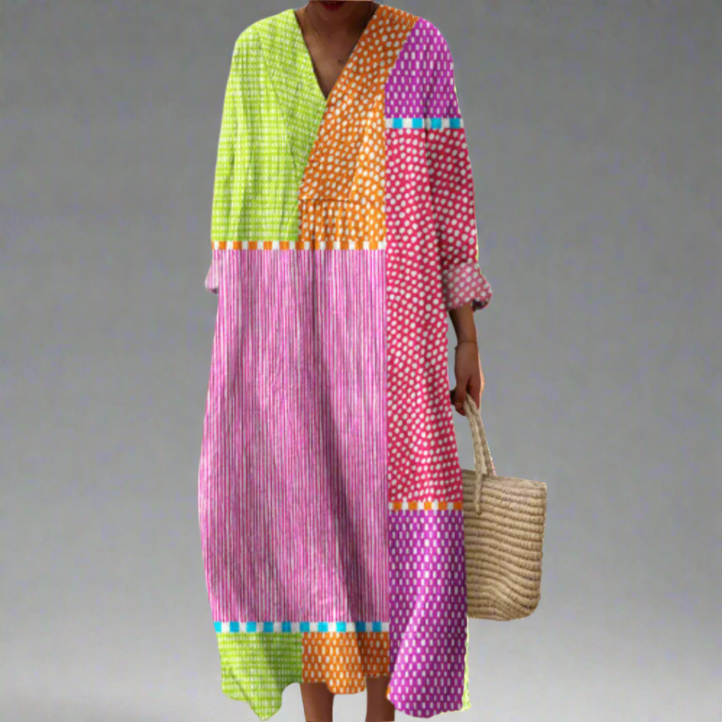 Ruby™ | Cheerful Long Sleeve Maxi Dress for Women