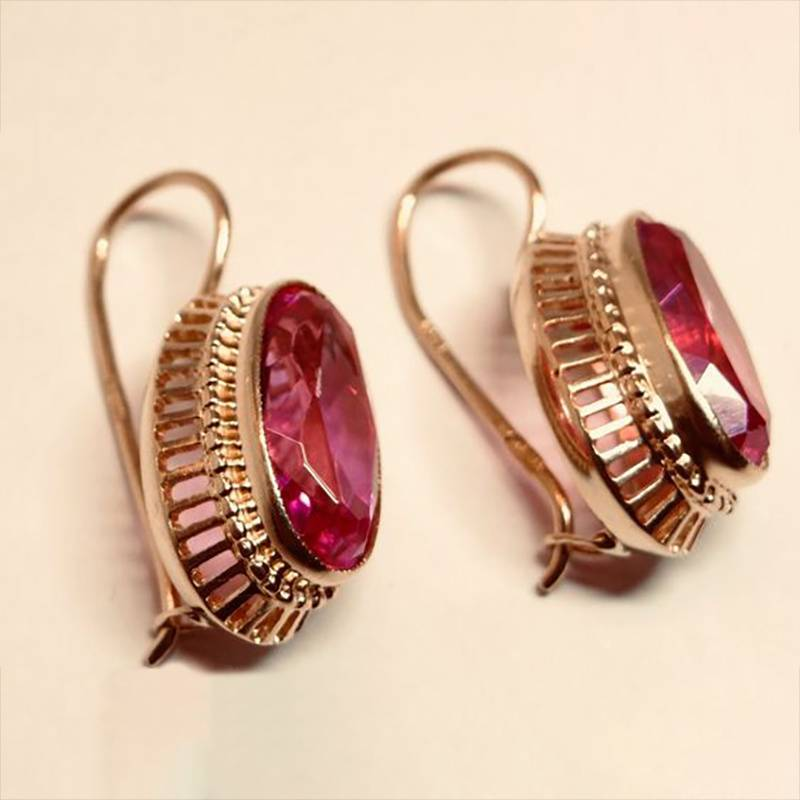 Sophia™ | Elegant Pink Crystal Earrings