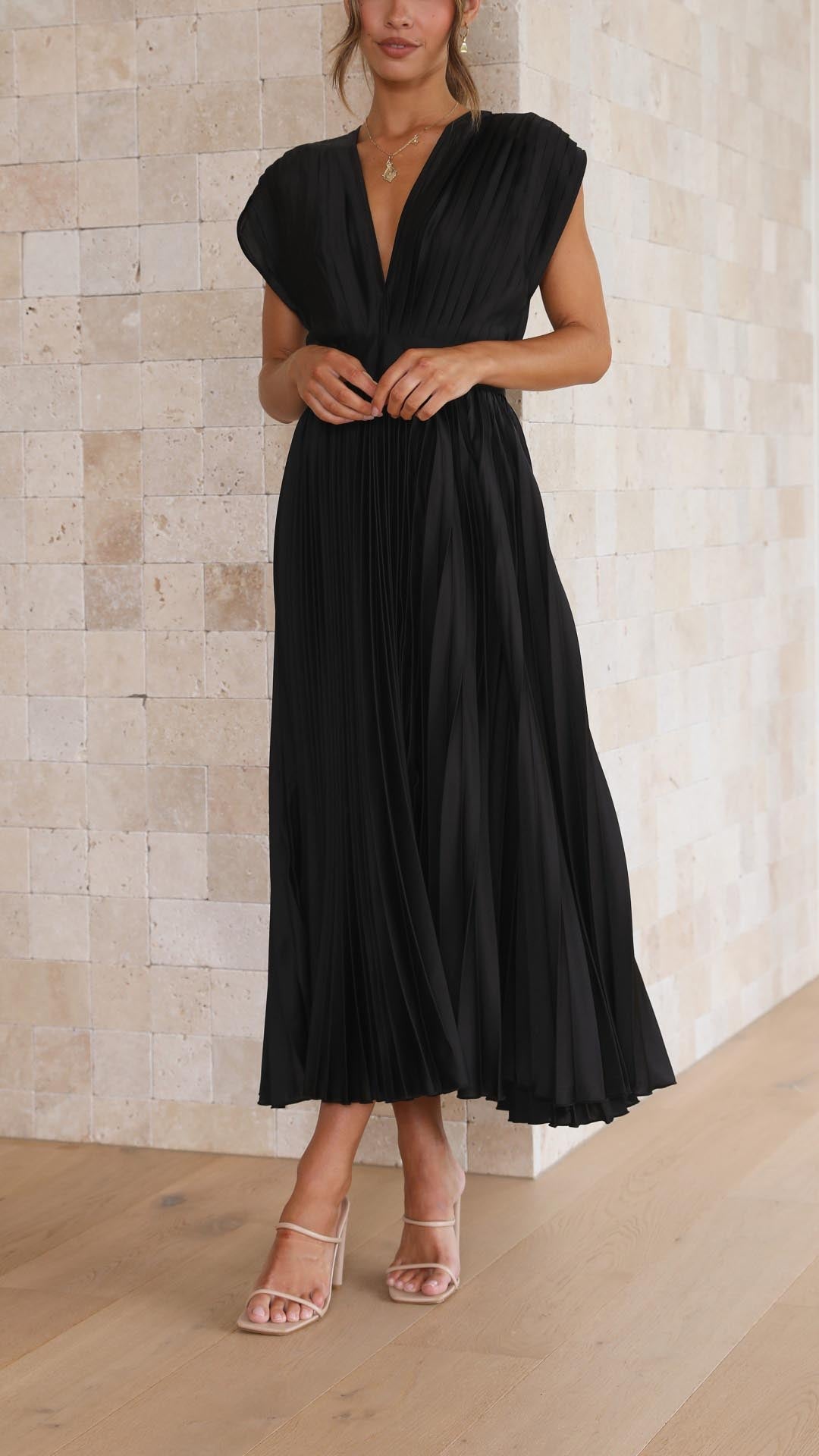 Variant image for Womens Dress - Elegant Wedding Guest or Cocktail Dress with V-Neck-9