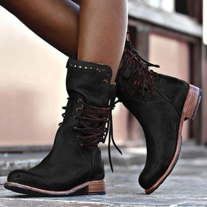 WYNONA | RUSTIC VINTAGE LEATHER BOOTS 8