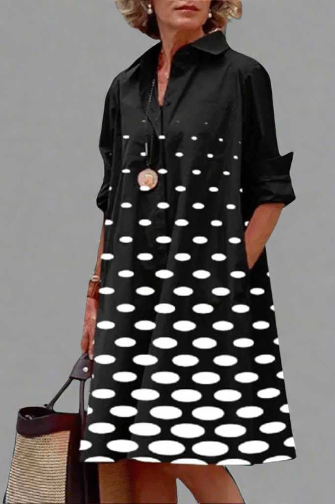 Yvonne™ | Elegant Long Sleeve Midi Dress