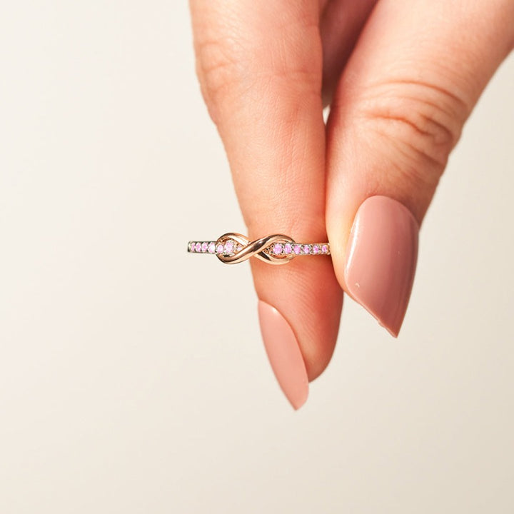 Raise Awareness Of Breast Cancer Pink Infinity Diamond Ring