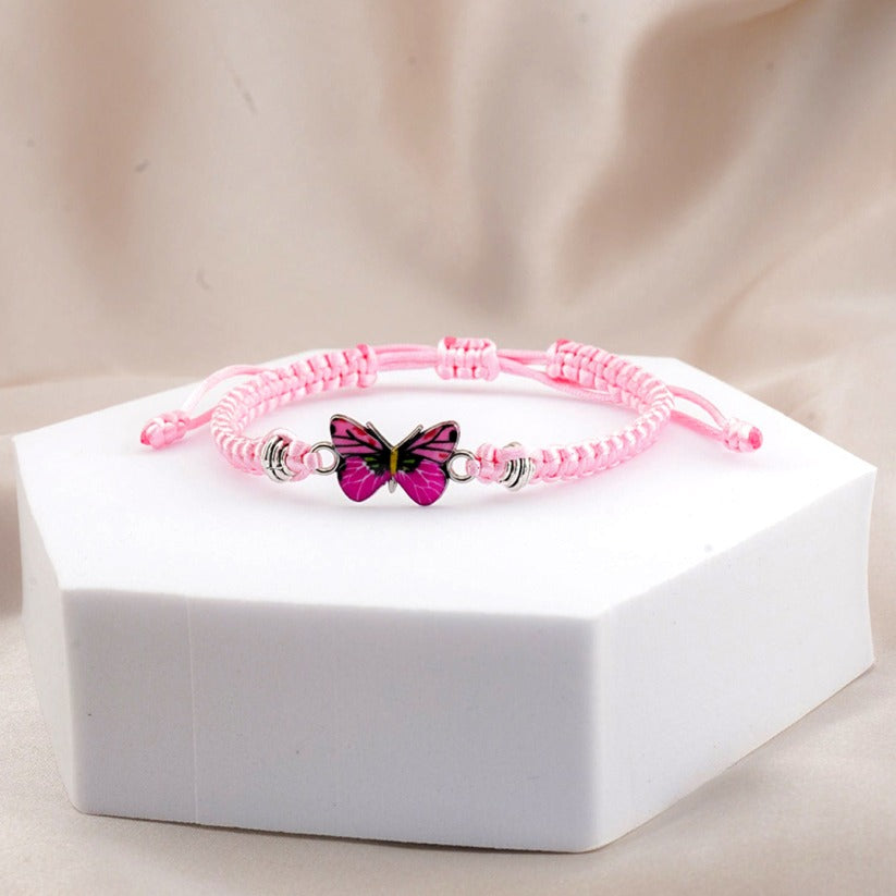 Breast Cancer Awareness Butterfly Bracelet