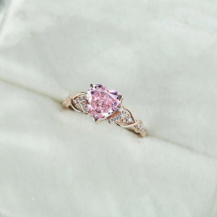Breast Cancer Awareness Pink Diamond Ring