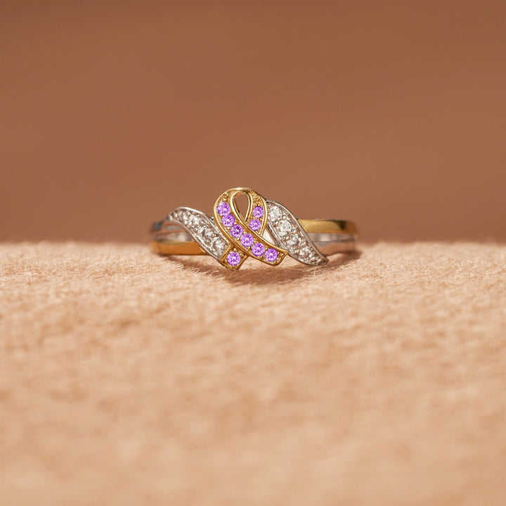 Purple ribbon ring to raise awareness of Alzheimer's disease