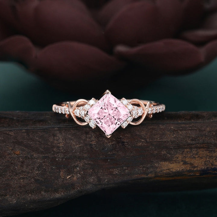 Breast Cancer Awareness- Cut Moissanite Ring