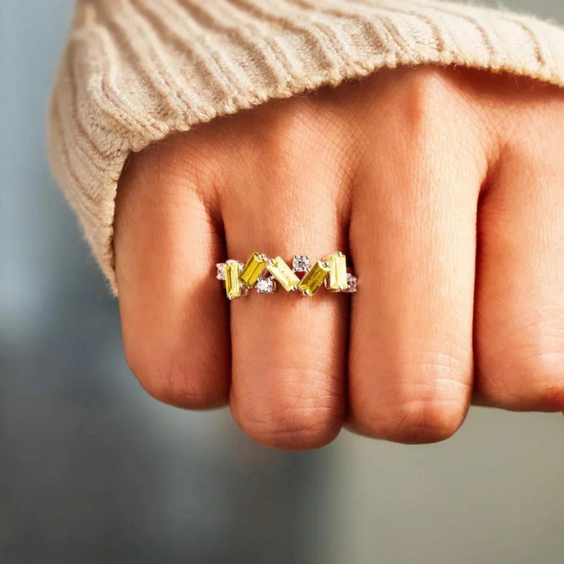 Childhood Cancer Awareness-diamond ring