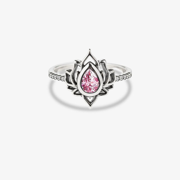 I Wear Pink For Myself To Defeat Breast Cancer pink Lotus Flower Rings