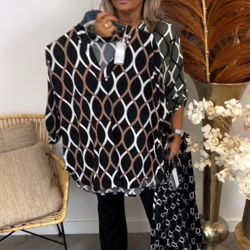 Renee | Graceful Geometric Blouse
