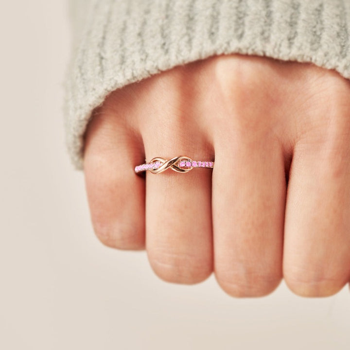 Raise Awareness Of Breast Cancer Pink Infinity Diamond Ring