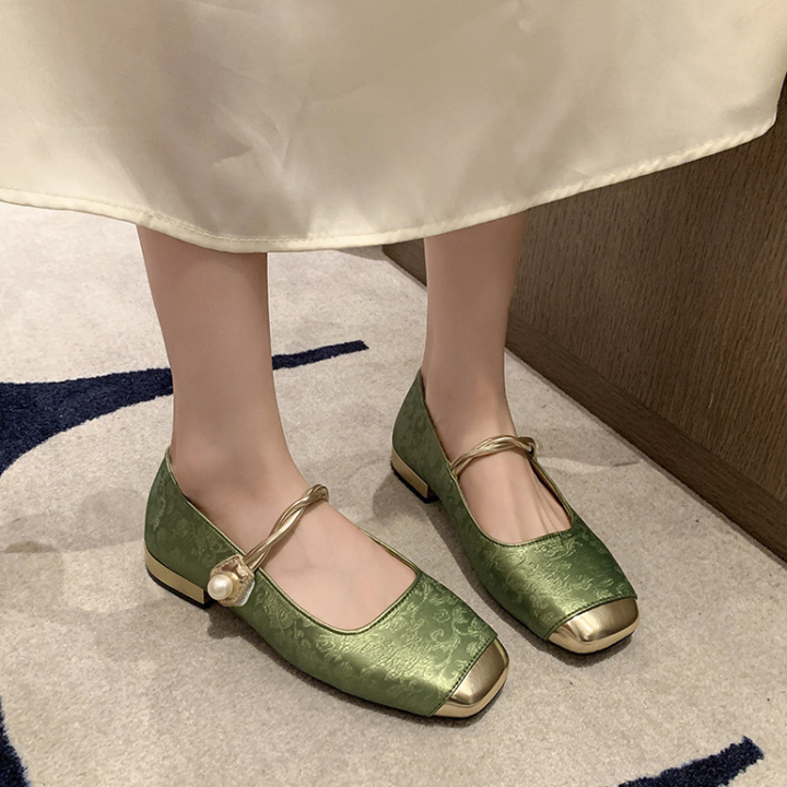 Emerald Grace Ballet Flats - Elegant Design & All-Day Comfort for Women