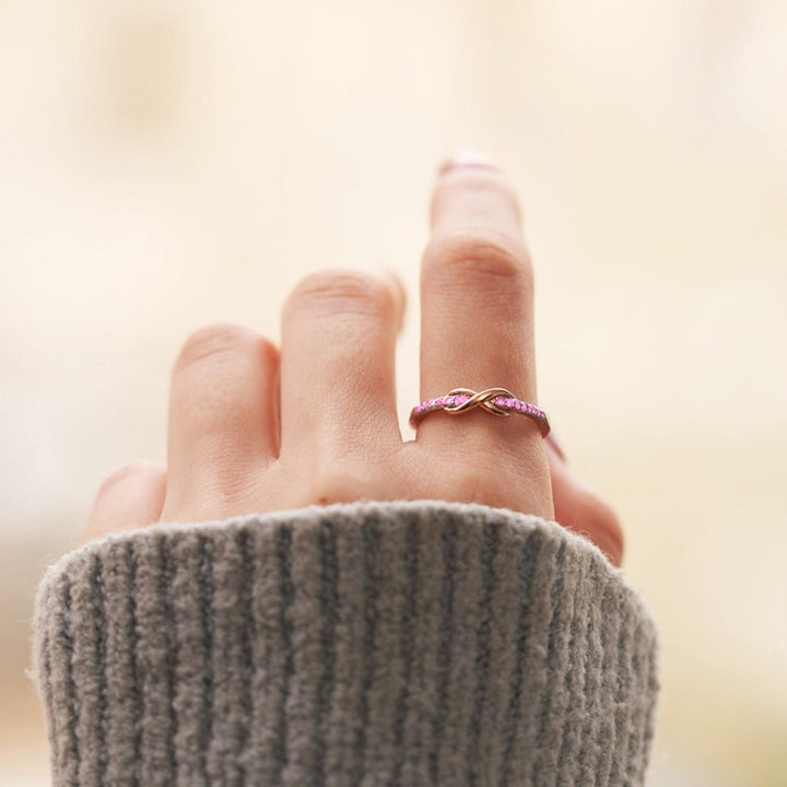 Raise Awareness Of Breast Cancer Pink Infinity Diamond Ring