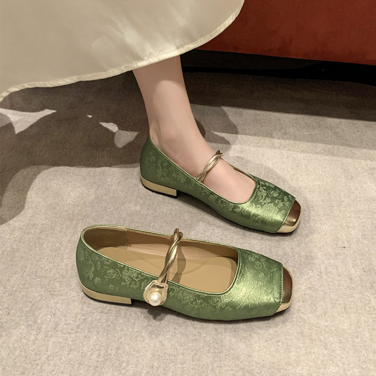 Emerald Grace Ballet Flats - Elegant Design & All-Day Comfort for Women