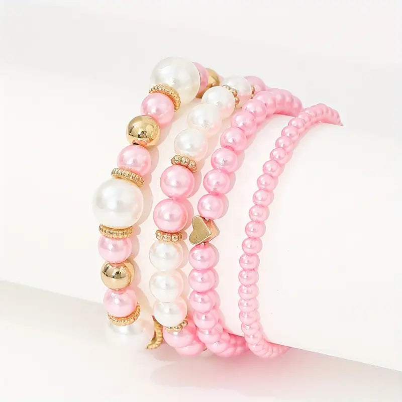 4 Piece Love Bracelet | Together against breast cancer