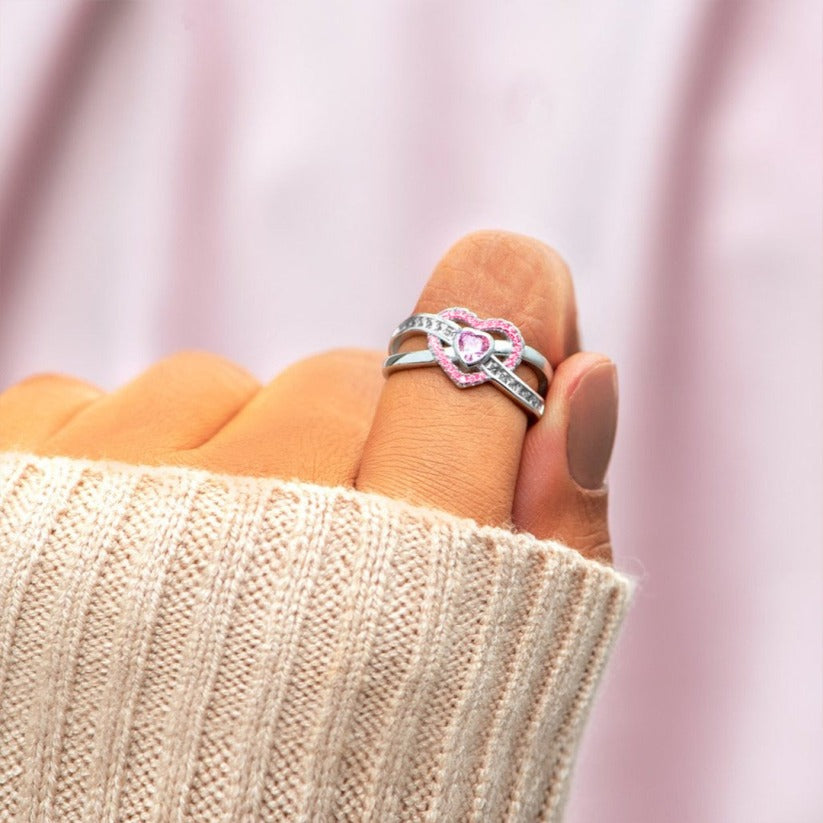 Awareness of breast cancer Infinite Love Ring