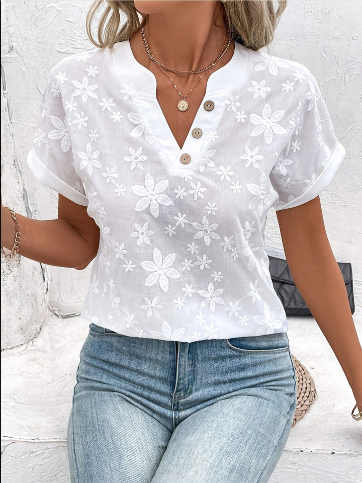 Amara™ | Elegant Floral Blouse