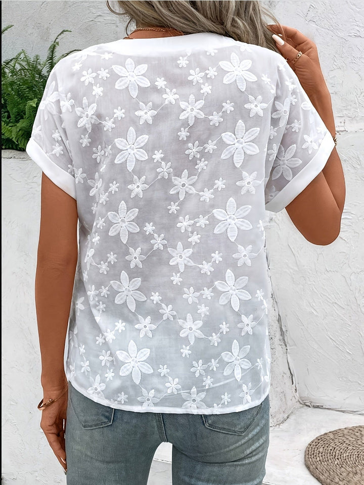 Amara™ | Elegant Floral Blouse