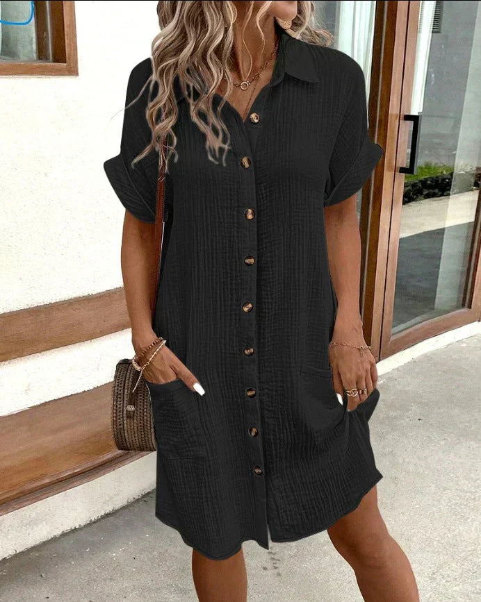 Amelia™ | Flattering Shirt Dress