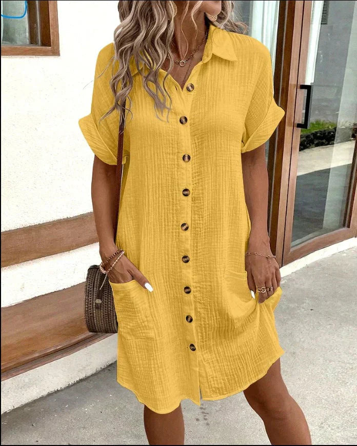 Amelia™ | Flattering Shirt Dress
