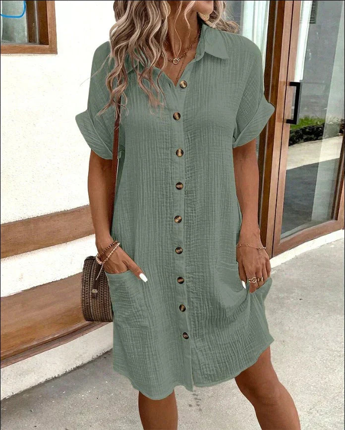 Amelia™ | Flattering Shirt Dress