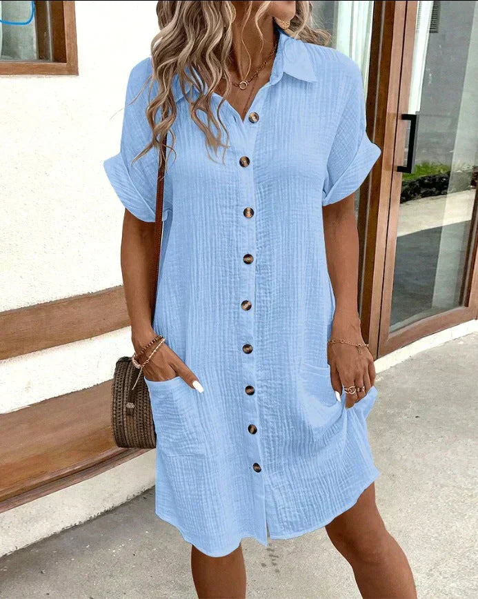 Amelia™ | Flattering Shirt Dress
