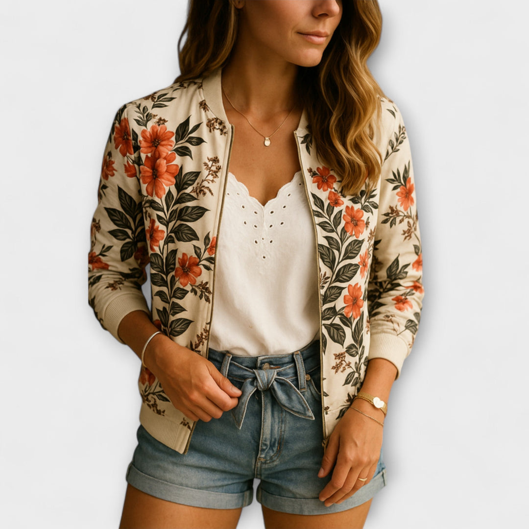 Andreia™ | Stylish Floral Bomber Jacket for Women