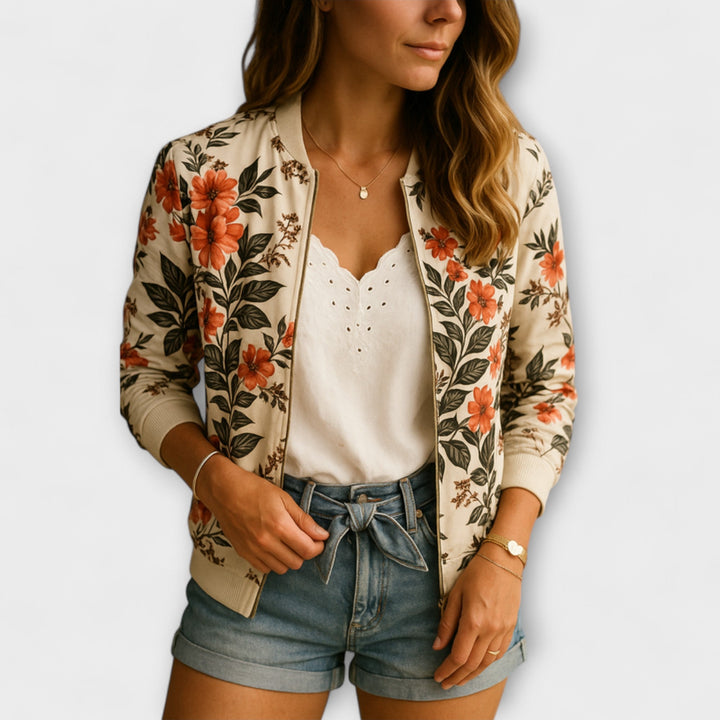 Andreia™ | Stylish Floral Bomber Jacket for Women