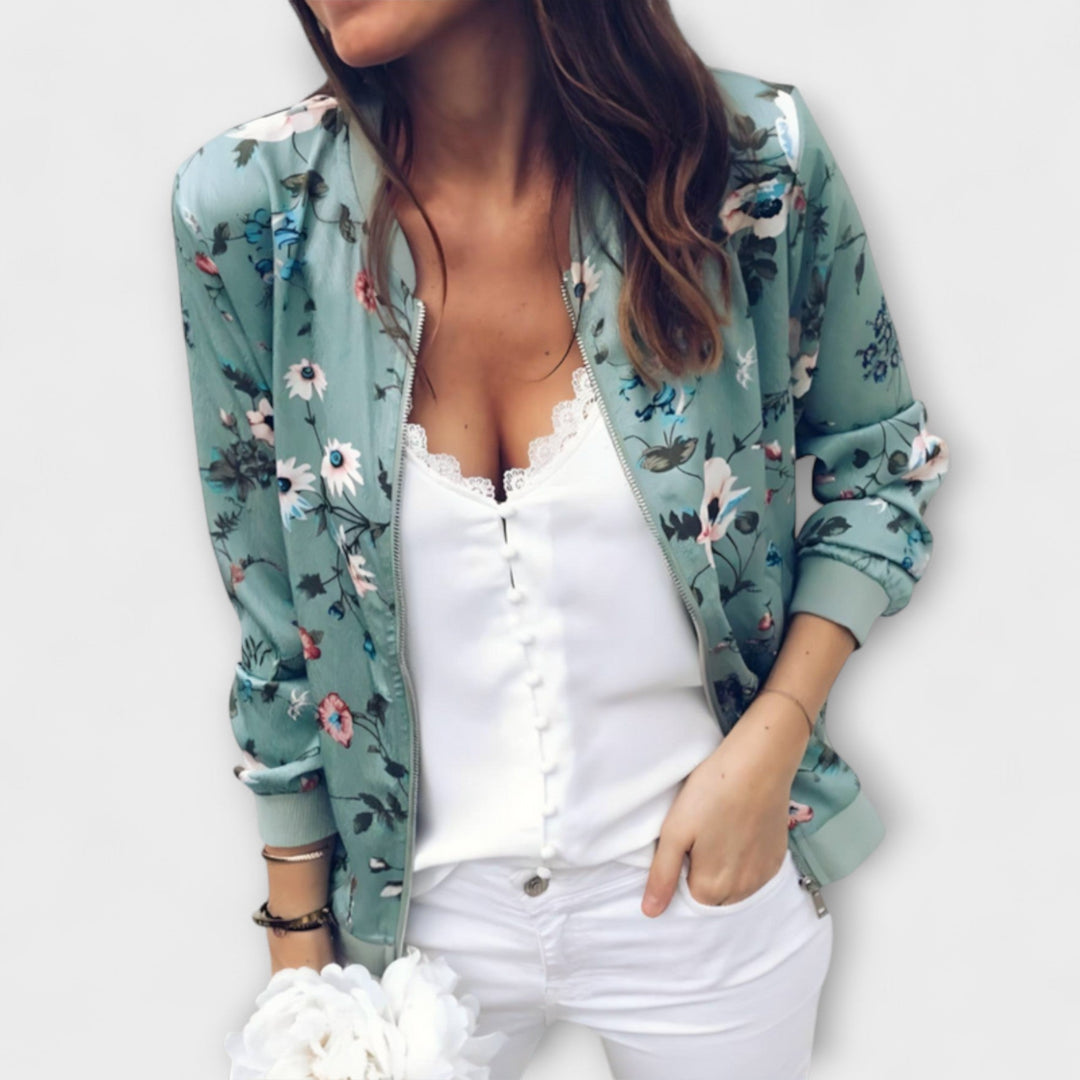 Andreia™ | Stylish Floral Bomber Jacket for Women