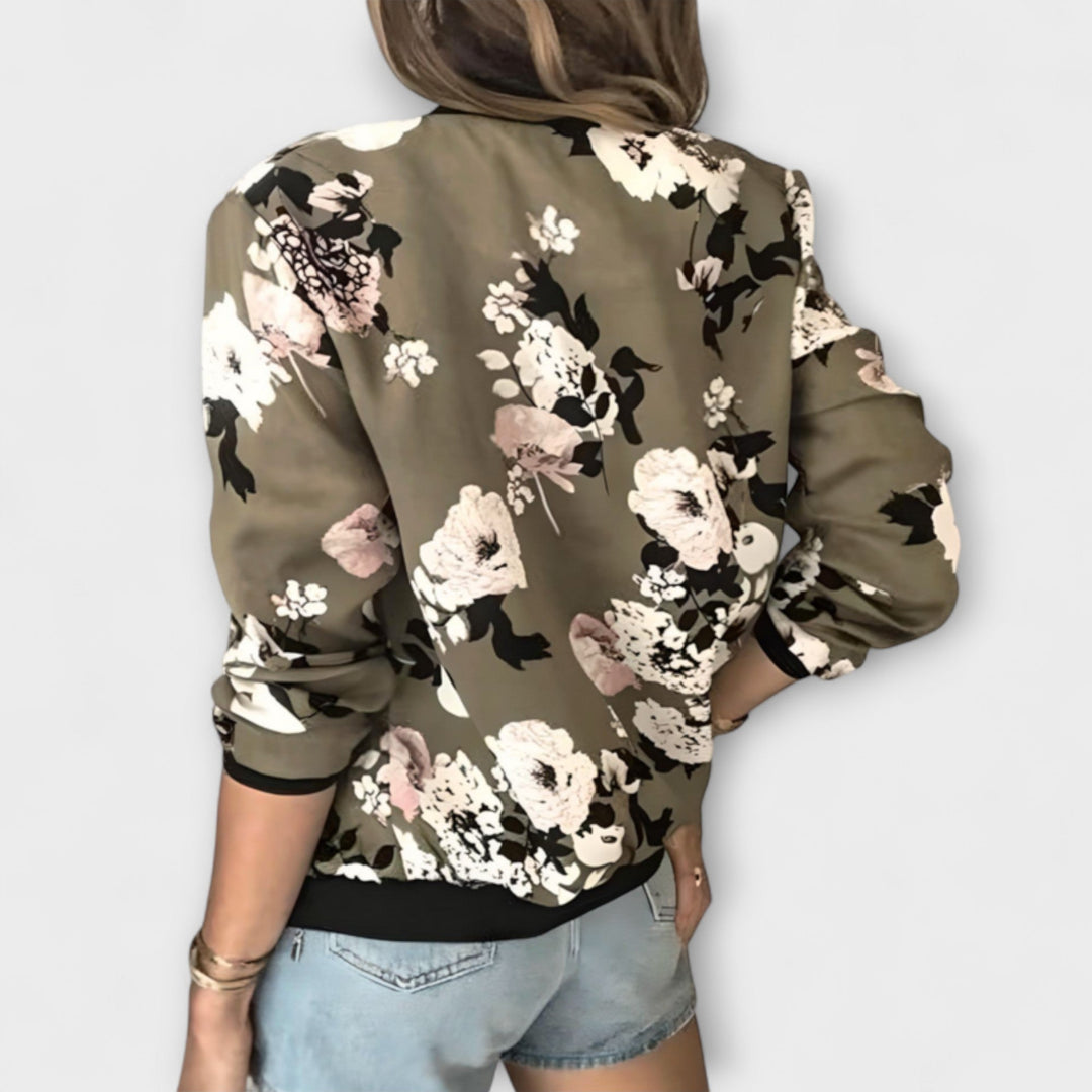 Andreia™ | Stylish Floral Bomber Jacket for Women