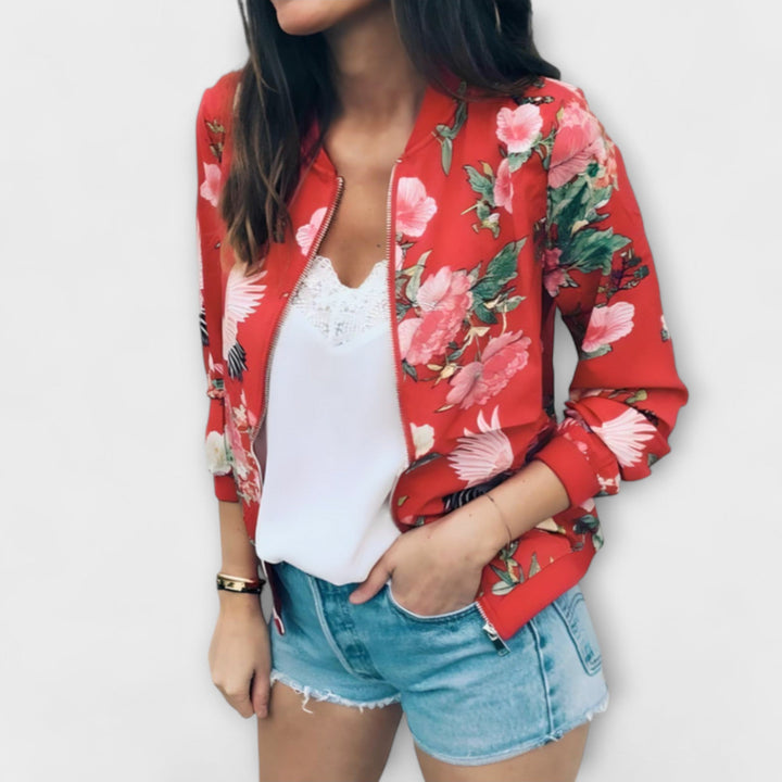 Andreia™ | Stylish Floral Bomber Jacket for Women