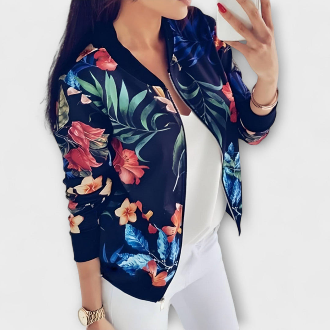 Andreia™ | Stylish Floral Bomber Jacket for Women