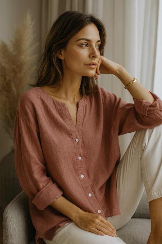 Aurélie | Flowy Long Sleeve Shirt 1