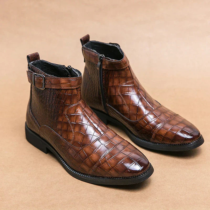 Baron | Leather Boots with Buckle 0
