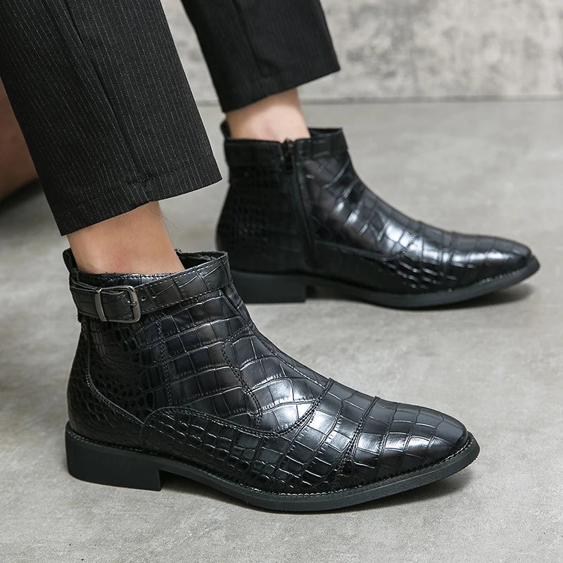 Baron | Leather Boots with Buckle 4