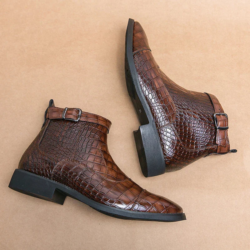 Baron | Leather Boots with Buckle 5
