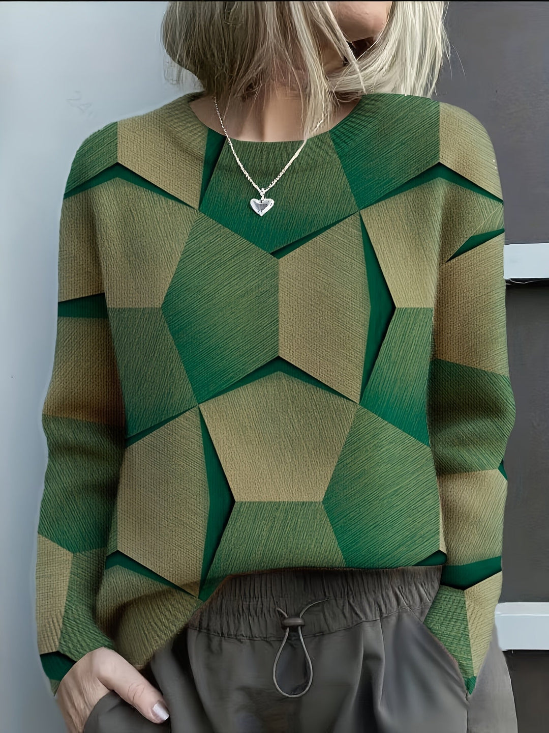 Bravina™ | Geometric 3D Knit Sweater
