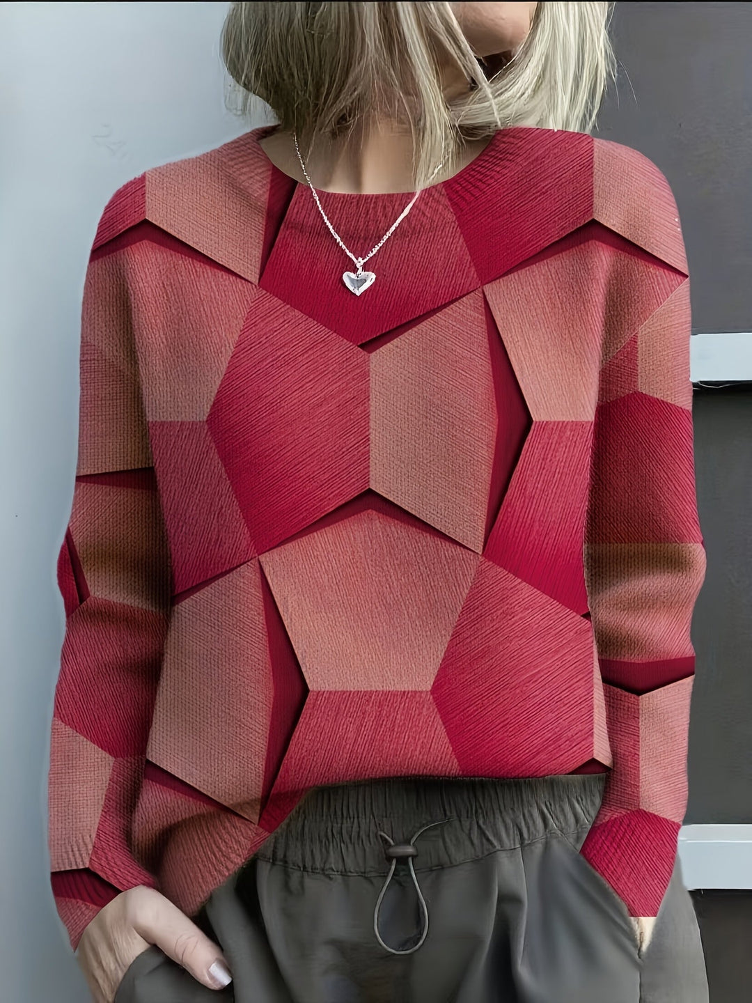 Bravina™ | Geometric 3D Knit Sweater