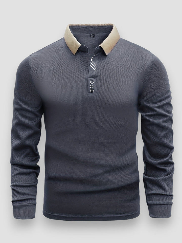 Callum™ | Smart Long Sleeve Polo Shirt for Men