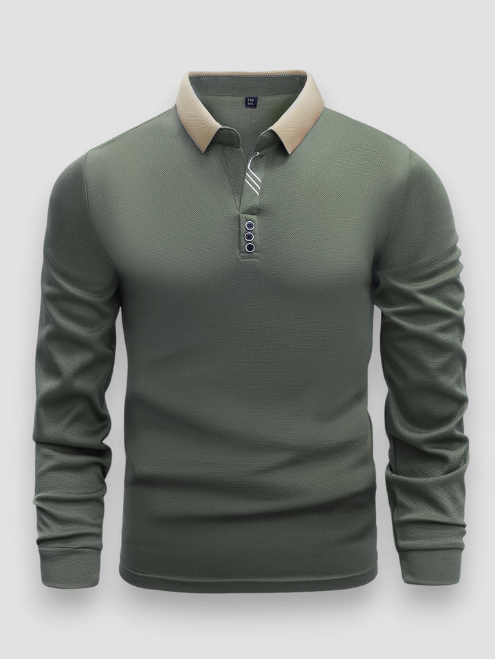 Callum™ | Smart Long Sleeve Polo Shirt for Men