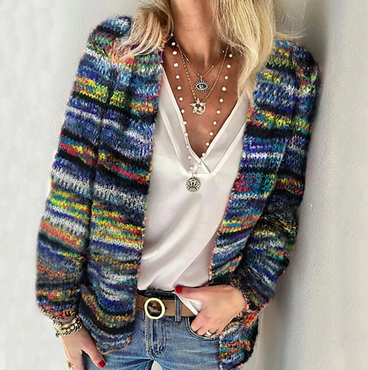 Catherine | Cozy Multicolor Cardigan 1