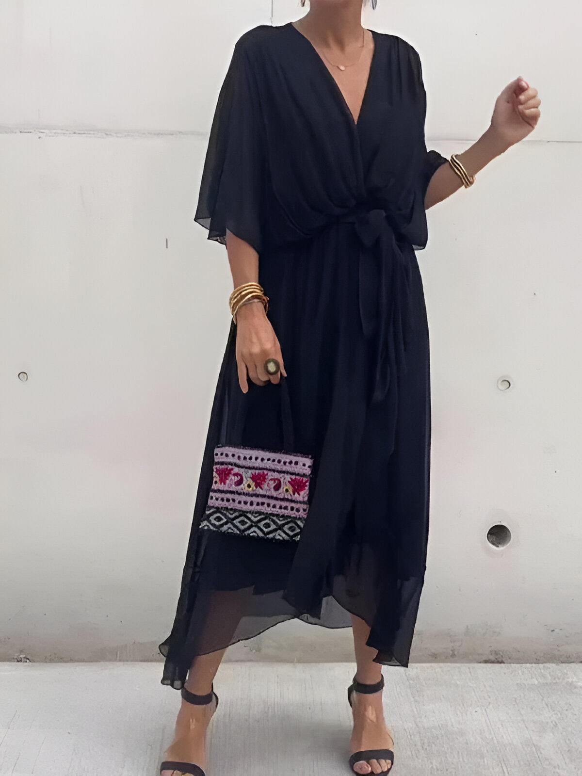 Claire™ | Effortless White Midi Dress for Women