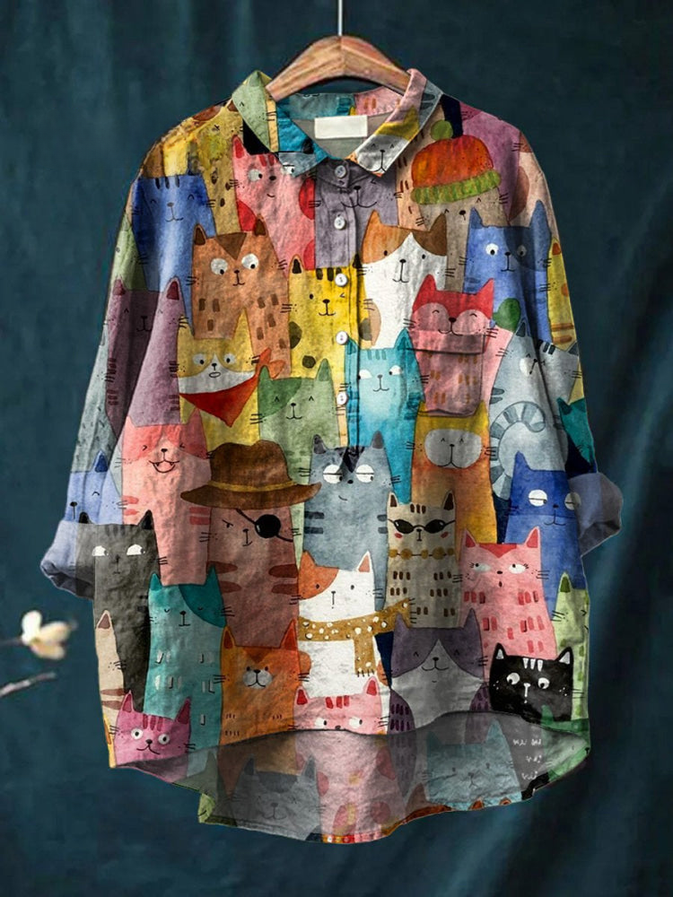 Clara - Whimsical Cats Shirt 0