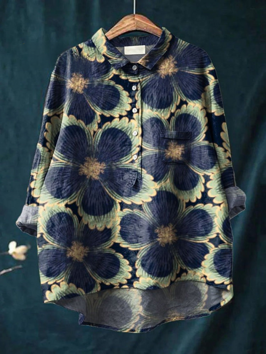 Claudine - Midnight Petals Shirt 0