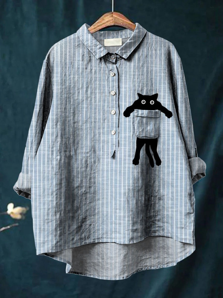 Cleo - Pocket Cat Shirt 0
