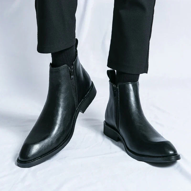 Cooper | Leather Chelsea Boots with Zipper 6